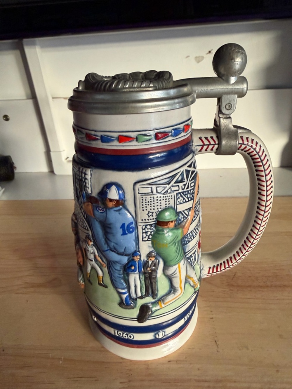 Avon Vintage Ceramic Baseball Stein  brazil 1984